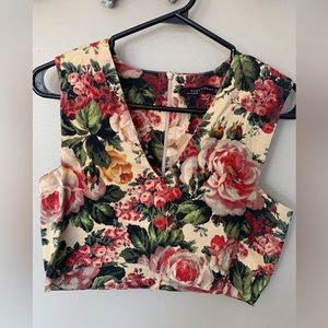 Floral cropped top